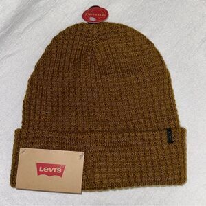 LEVI’S Camo Olive Green Ribbed Knit Super Soft Reversible Beanie Hat